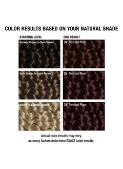 ALL ABOUT CURLS 3V Twisted Plum Permanent Hair Color (Prep + Protect Serum & Hair Dye For Curly Hair) 100% Grey Coverage Nourished & Radiant Curls  - Image 5