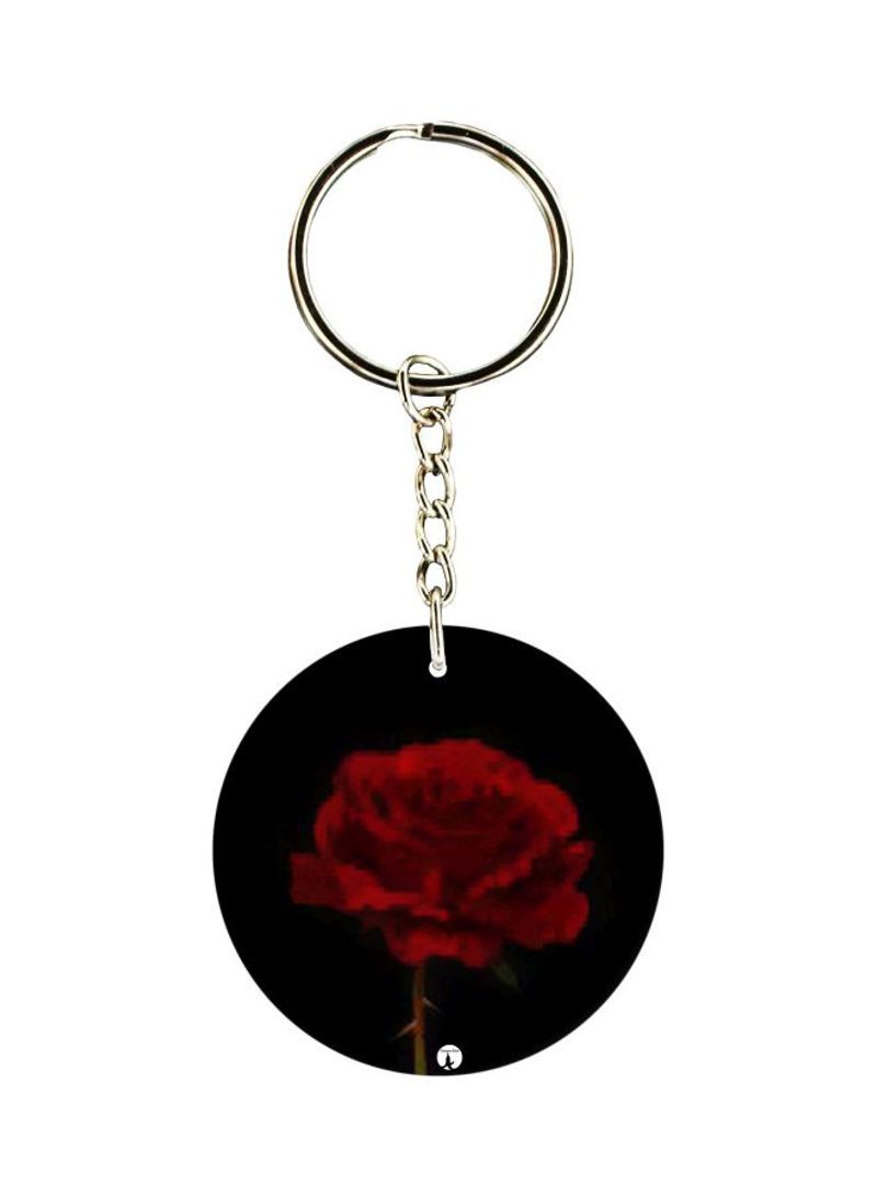 RKN Double Sided Rose Printed Keychain