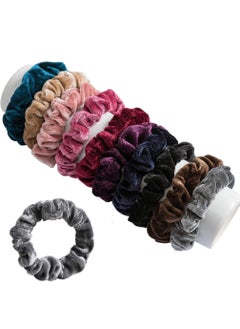 KingMas KINGMAS 10 Pcs Hair Ties Velvet Scrunchies Elastic Flannelette Hair Bands Scrunchy Hair Ropes Women Hair Accessories 