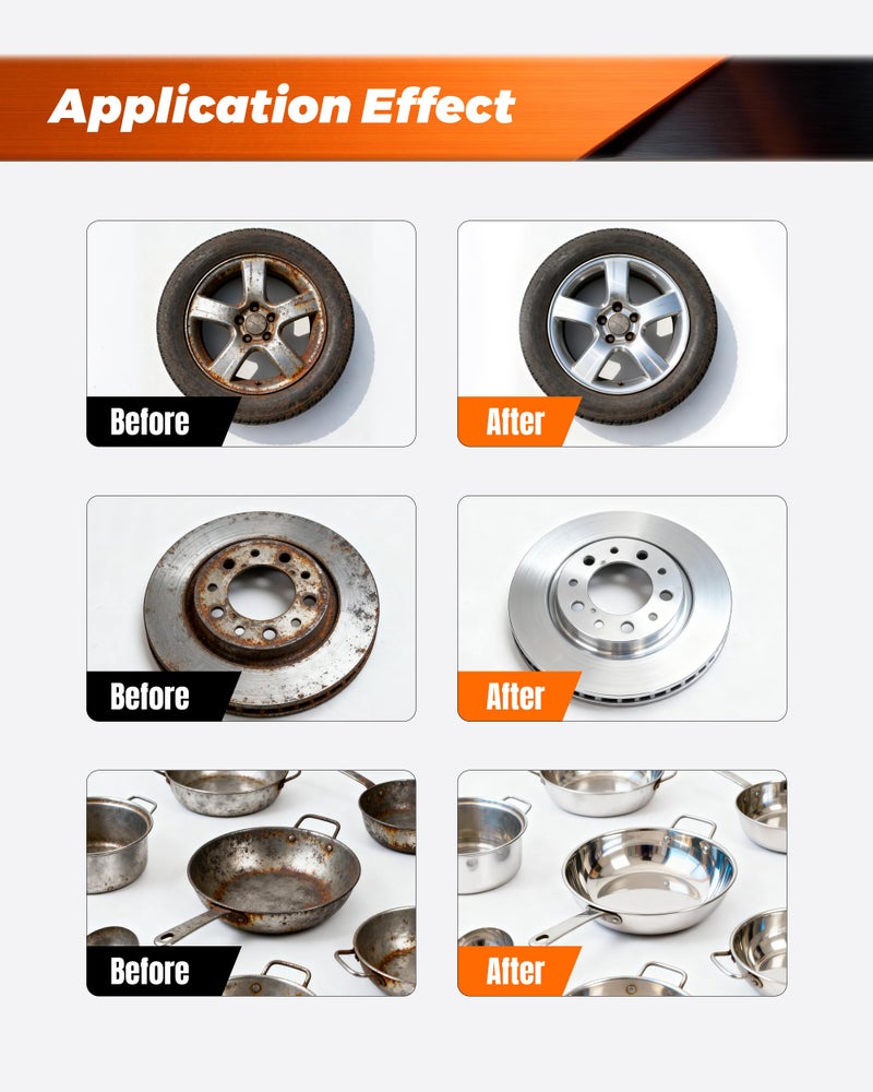 FAITIO Wheel Brake Hub Cleaning Disc,Cleaner Resurfacing Tool Metel Hub Drill Brush Attachments for Rust Remover Wheel Bolt Stud Cleaner Fits Power Drill or 1/2" Impact Driven Wrenches for Brake Rotors Hubs - Image 4