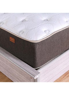 DANUBE HOME Danube Home Bold Pocket Spring Medium Soft Double Mattress Medium Soft Feel Double Bed Mattress Spine Balance For Pressure Relief L200xW120 cm Thickness 30 cm White/Grey  - Image 1
