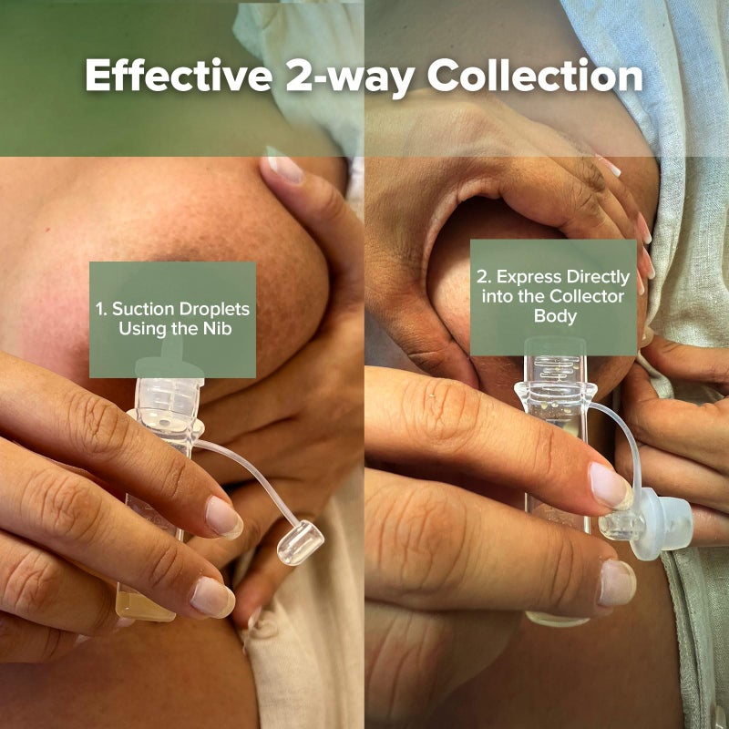 haakaa Colostrum Collector Kit Breast Milk Collector with Cotton Cloth Wipe and Storage Case, Ready-to-Use, Reusable, BPA Free, 4ml/6pcs - Image 5