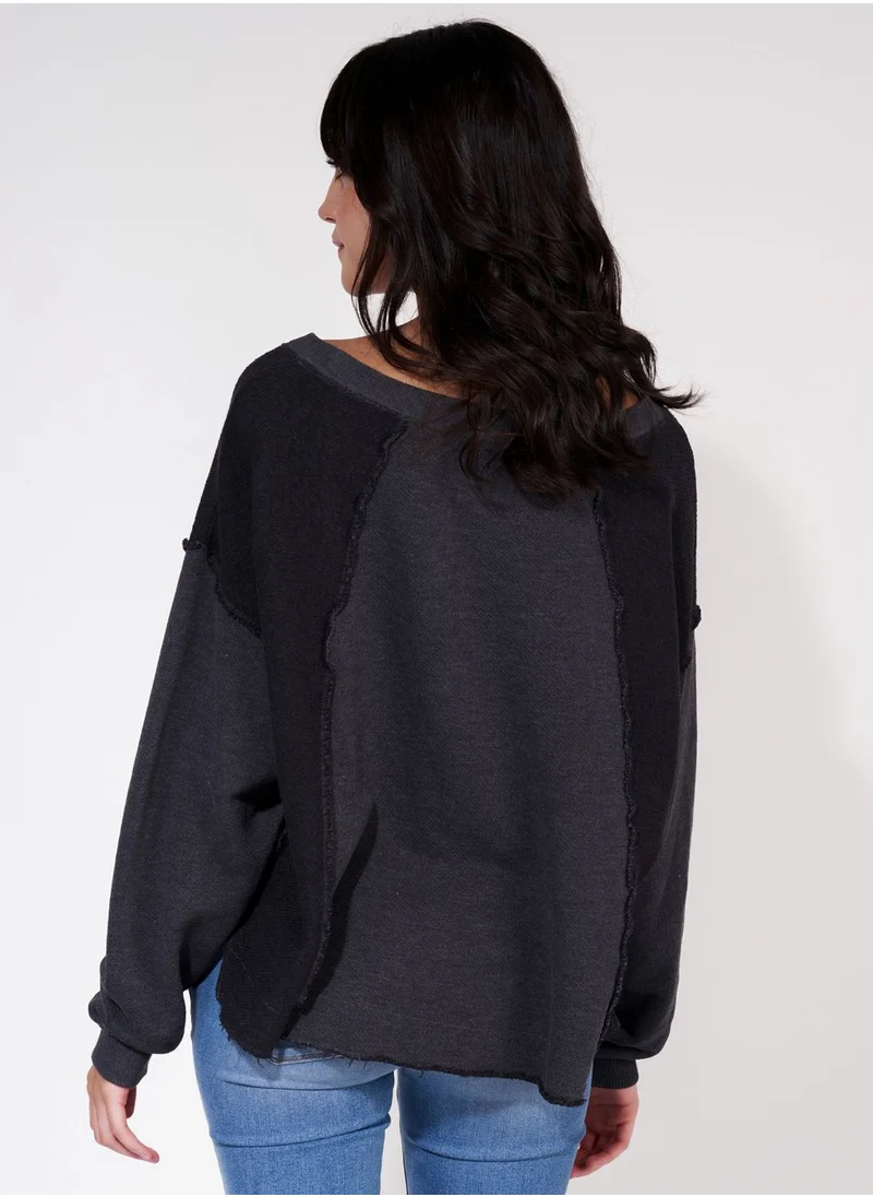 American Eagle Printed Crew Neck Sweatshirt