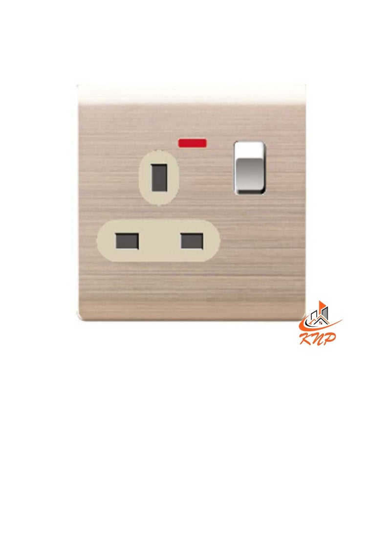 KNP 13A Switch Socket - Neon Gold  - Image 2