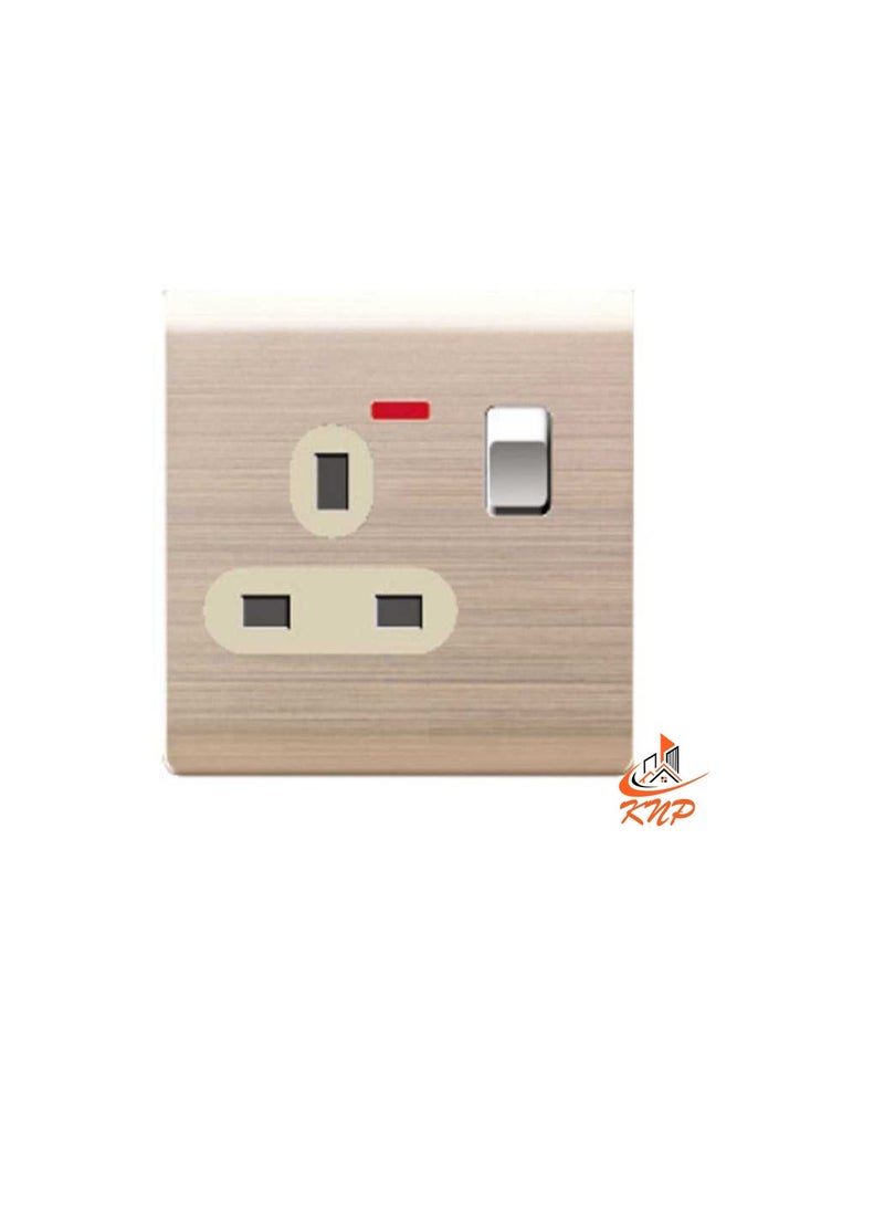 KNP 13A Switch Socket - Neon Gold  - Image 3
