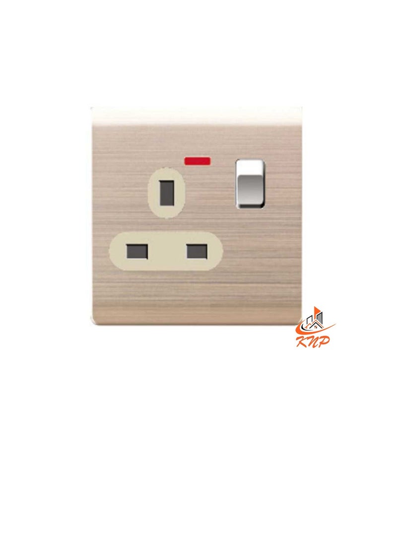 KNP 13A Switch Socket - Neon Gold  - Image 1