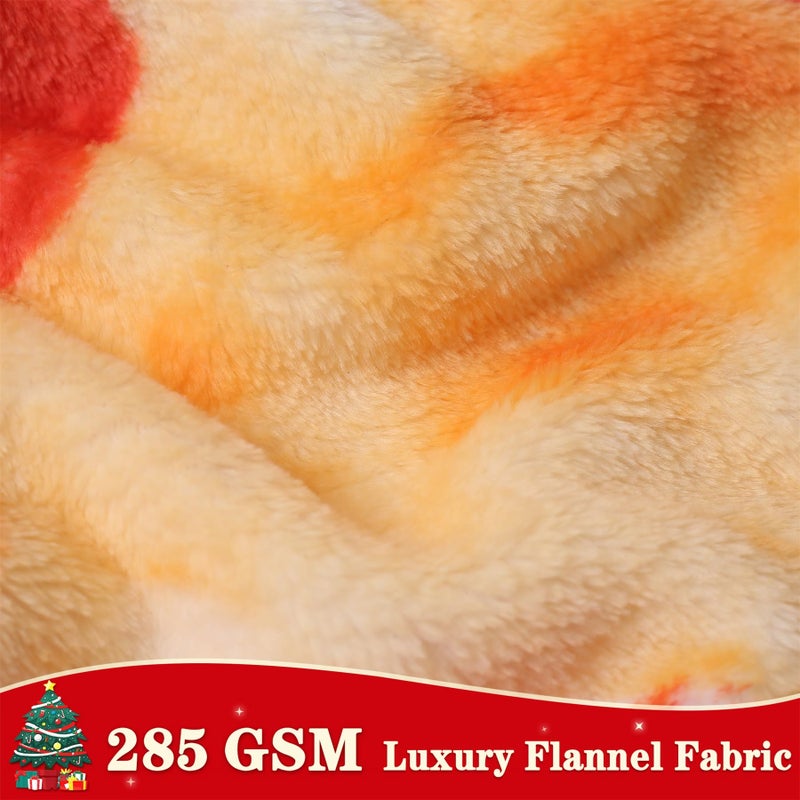 mermaker Pepperoni Pizzas Blanket 80 inches for Adult Kids, Realistic Pizzas Throw Blanket Funny Gifts for Women Men Teen Boy Girl, 285 GSM Soft Flannel Food Blanket for Christmas Birthday Gifts-Red - Image 5