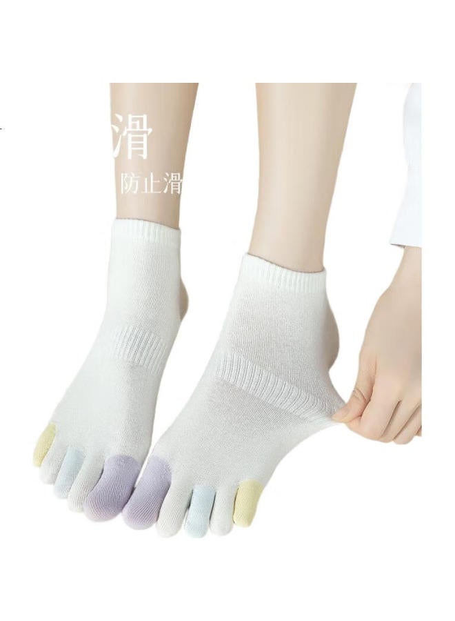 Yimian Women'S Five Toe Socks Summer Thin Short Socks Xinjiang Cotton Antibacterial Odor-Resistant Five-Toe Low-Cut Short Tube Socks 5 Pairs - Image 2