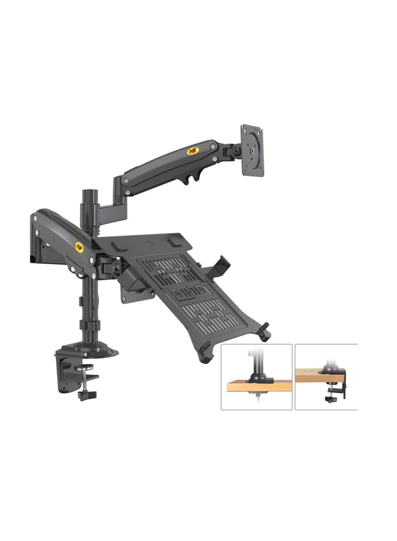 ان بي ذراع شاشة NB H180مريح + حامل لابتوب NB FP لشاشات 17"-27" - Image 1