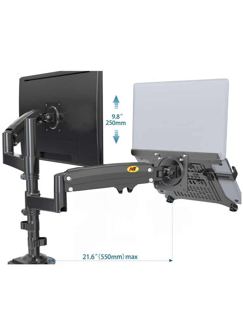 ان بي ذراع شاشة NB H180مريح + حامل لابتوب NB FP لشاشات 17"-27" - Image 2