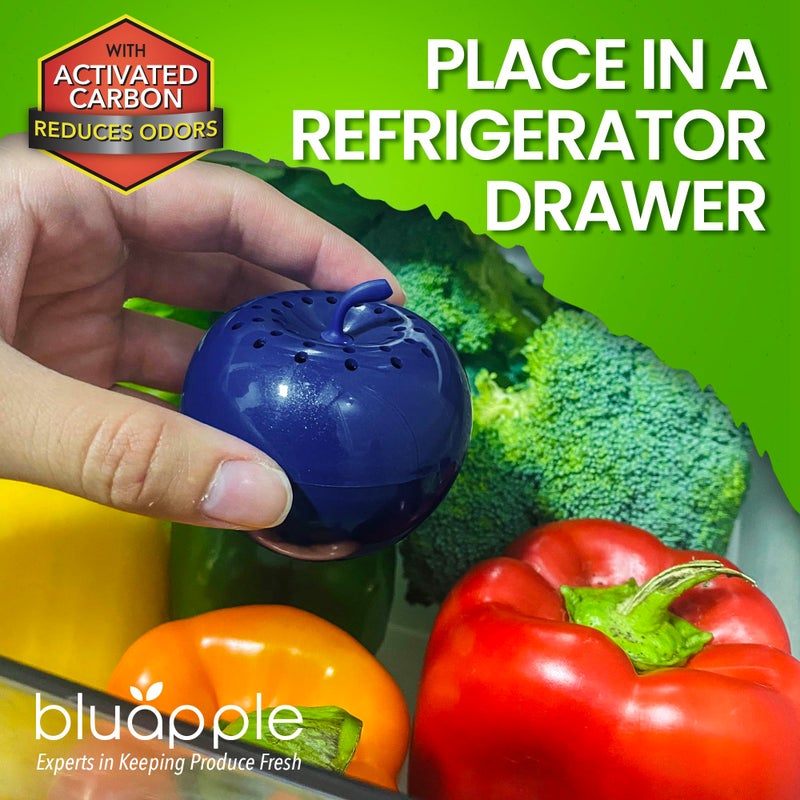 Bluapple Produce Saver Ethylene Gas Absorber 1 Year Refill Kit with Activated Carbon - 8 Packets (9 Grams Classic + 4 Grams of Carbon Each) - Keeps Fruits & Vegetables Fresher Longer, Produce Storage - Image 5
