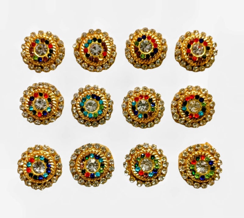 Aditya Creation Designer 15 cm Embroidery Neck sew on Decorative Applique Patches for Clothes Jackets Blouse Saree Decoration Pack of 30Multi  - Image 1
