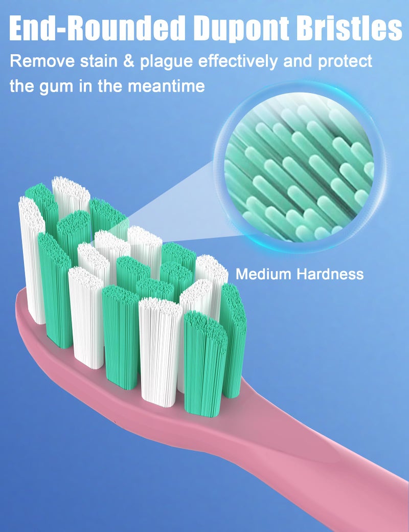 Futulkyus Toothbrush Replacement Heads for Philips Sonicare 4100 5100 Plaque Control Gum Health Simply Clean Electric Brush Head, 4 Pack, Pink - Image 5