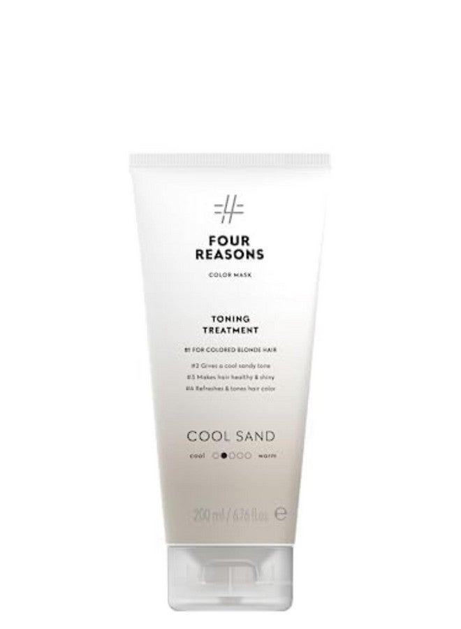 Four Reasons Color Mask - Cool Sand Blonde - (27 Colors) Color Depositing Conditioner, Toning Treatment, Tone & Enhance Color-Treated Hair - Semi Permanent Hair Dye, Vegan and Cruelty-Free, 6.76 fl oz - Image 1