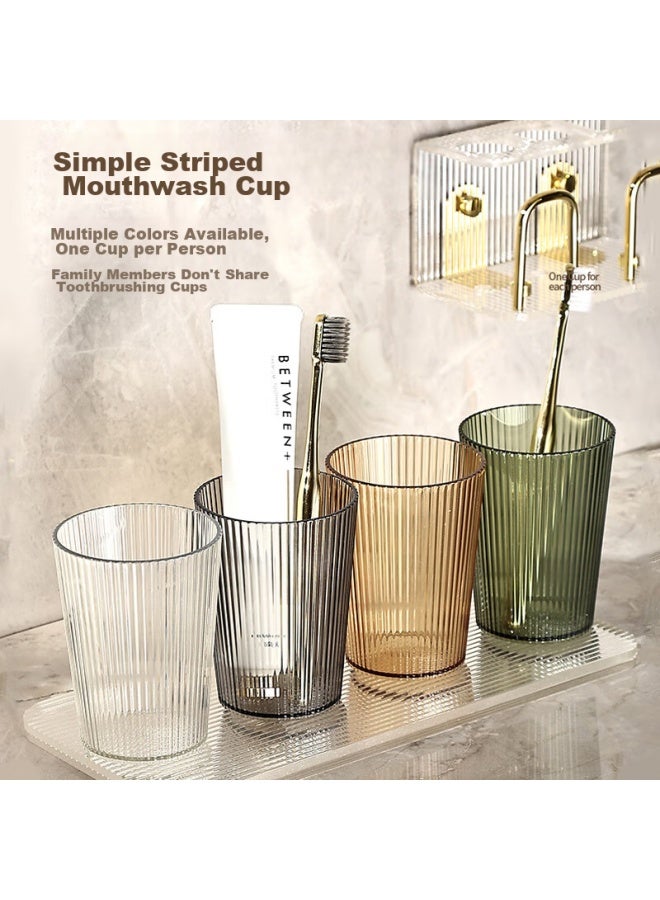 JAJALIN Jajalin Creative Mouthwash Cup, Toothbrush Cup For Home Use, Couple's Toiletry Cup, Toothbrush Holder, Toothbrush Cup, Tagram Striped, Green - Image 2