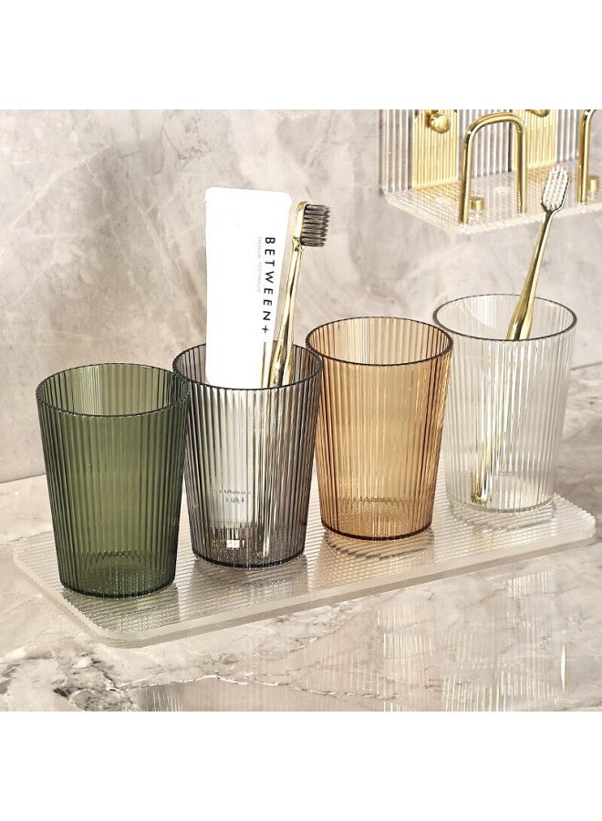 JAJALIN Jajalin Creative Mouthwash Cup, Toothbrush Cup For Home Use, Couple's Toiletry Cup, Toothbrush Holder, Toothbrush Cup, Tagram Striped, Green - Image 1