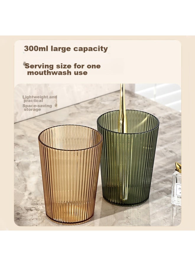 JAJALIN Jajalin Creative Mouthwash Cup, Toothbrush Cup For Home Use, Couple's Toiletry Cup, Toothbrush Holder, Toothbrush Cup, Tagram Striped, Green - Image 3