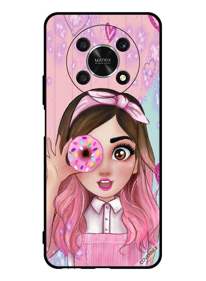 Covernex Protective Case Cover For Honor X9 5G Cute Little Girl Holding Donut - Image 1