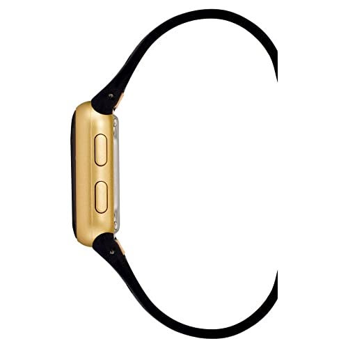 Armitron Sport Unisex Gold-Tone Accented Digital Chronograph Black Perforated Silicone Strap Watch, 40/8417GBK - Image 2