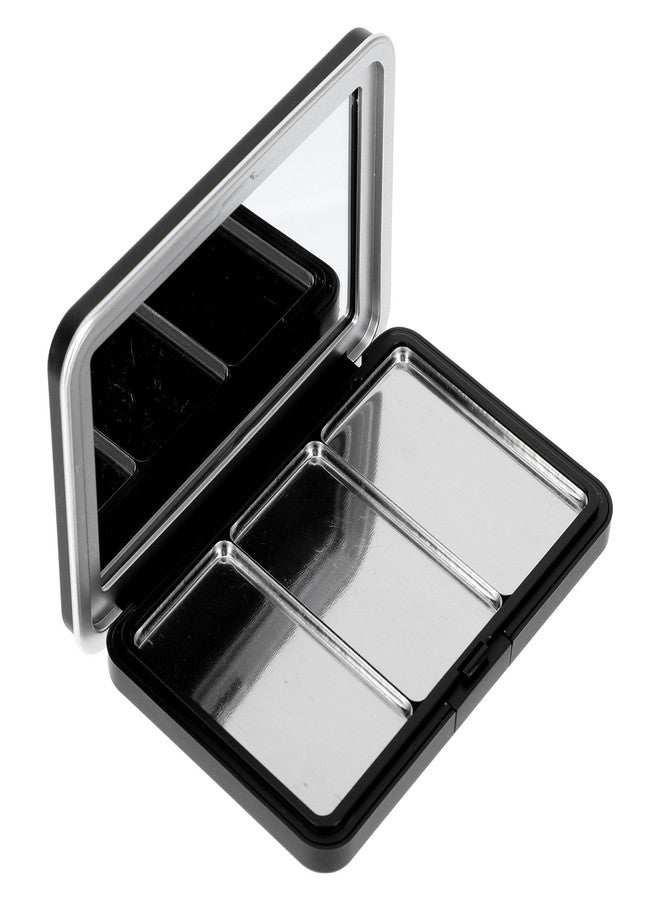 Beaupretty Empty Eyeshadow Palette Eyeshadow Metal Palettes 3 Grids Makeup Blusher Lipstick Box Empty Eyeshadow Pan Cosmetic Storage Container Travel Makeup Organizer Case for Women - Image 1