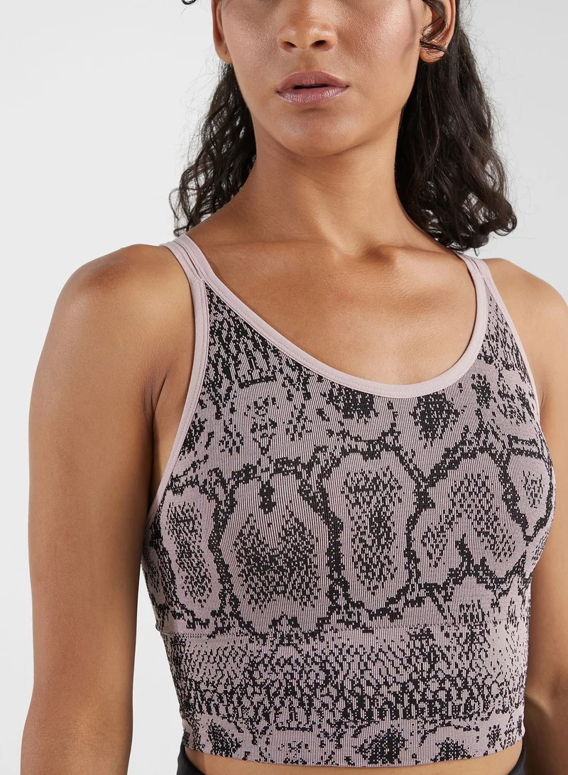 فورورد Animal Print Back Cutout Detail Sports Bra