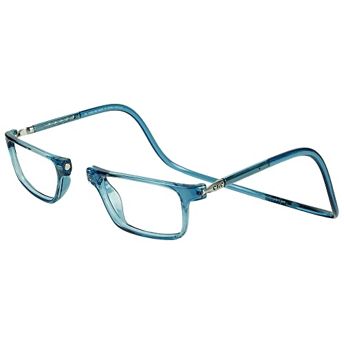 Clic Magnetic Reading Glasses for Men or Women, Computer Readers, Executive (M-XL, Jean Blue, 1.25 Magnification) - Image 1