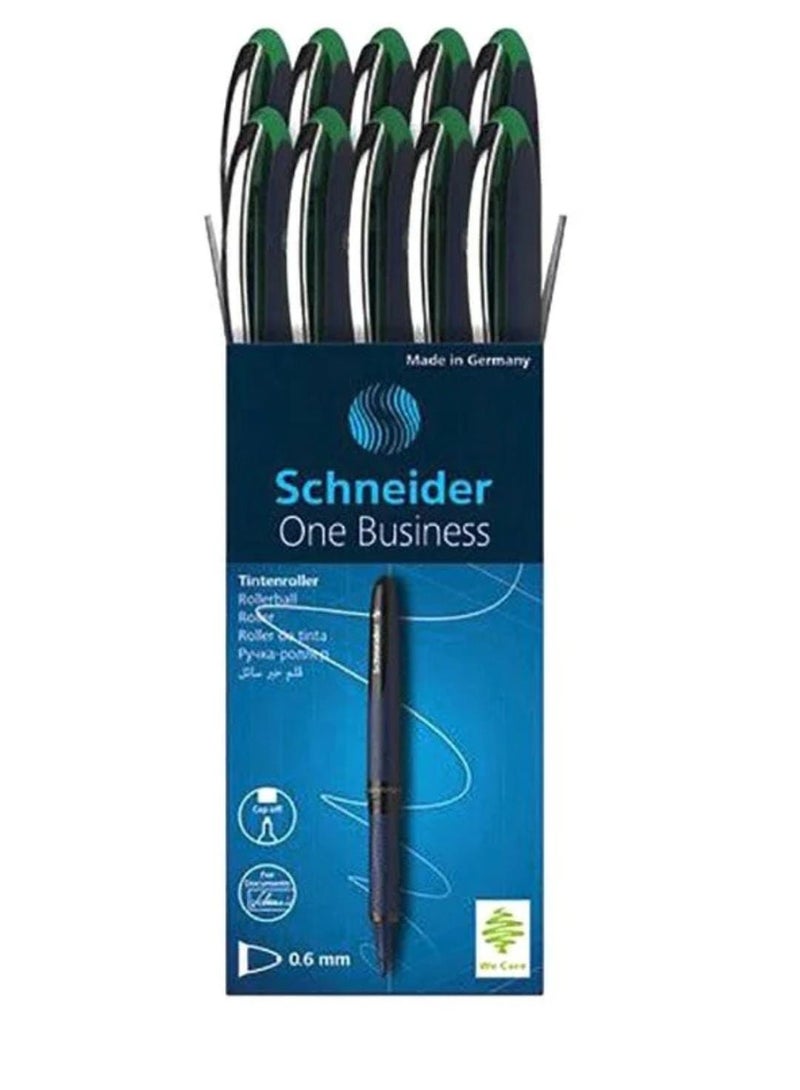 شنايدر أقلام ون بيزنس كروية الرأس من 10 قطع أخضر
