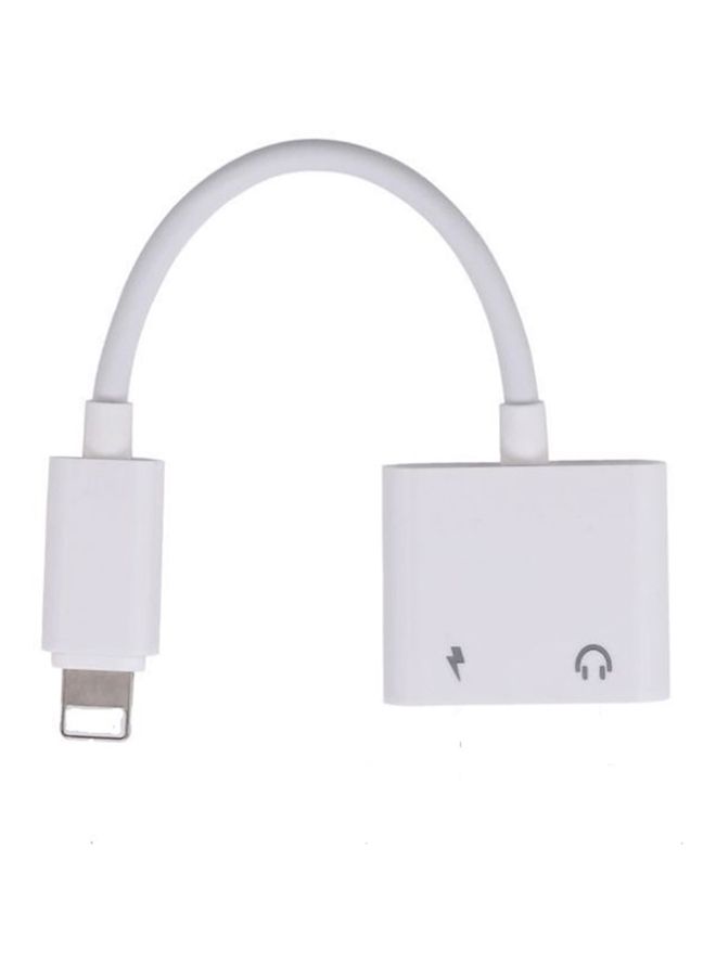 NIBEMINENT 2-In-1 Adapter Converter For iPhone White  - Image 1