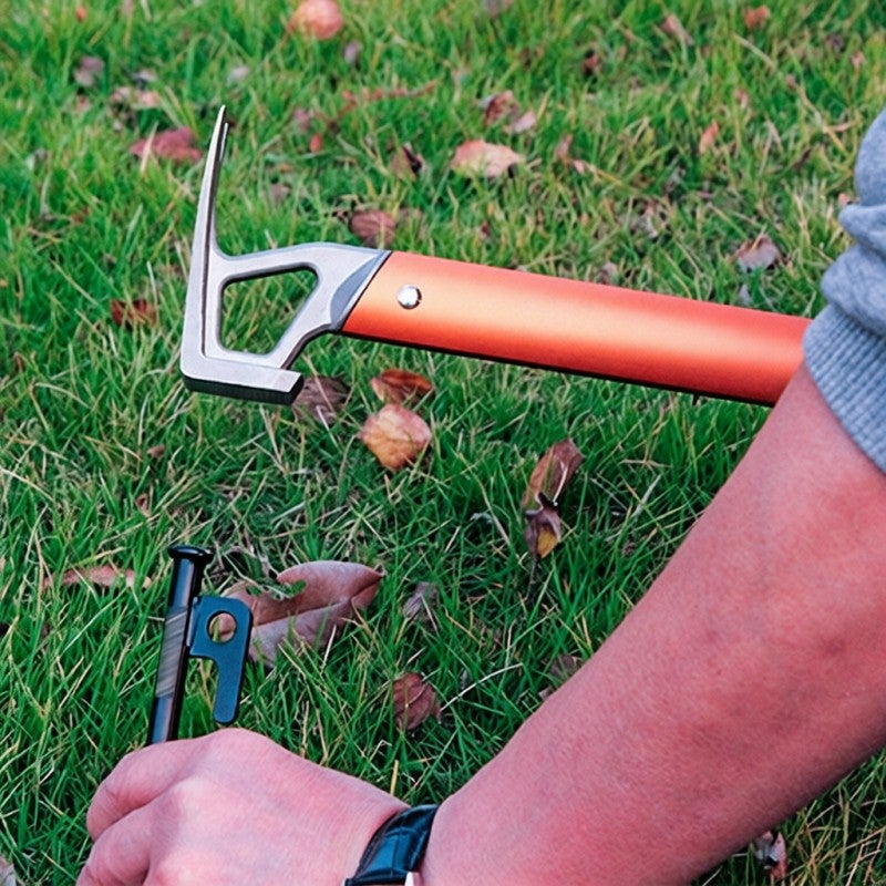 Tent Hammer: Stainless Steel Head & Aluminum Alloy Handle - Multifunctional Nail Tool Bottle Opener - Lightweight Portable Tent Peg Driver for Camping Outdoor Tent Setup - Image 5