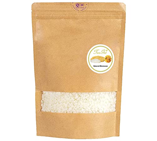 TooGet Pure White Beeswax Pellets, Natural Beeswax Beads, Beeswax Pastilles - Premium Quality, Cosmetic Grade - 14 OZ - Image 1