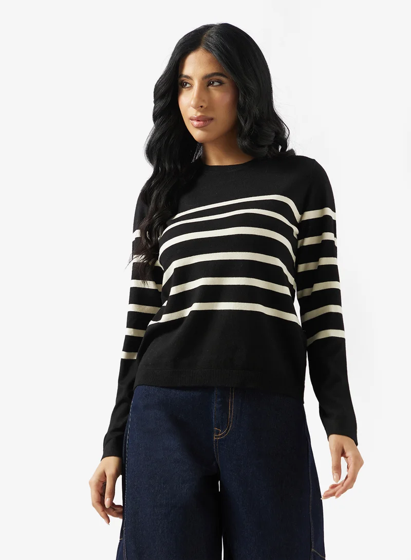 VERO MODA Saba Plain Long Sleeve O-Neck Pullover
