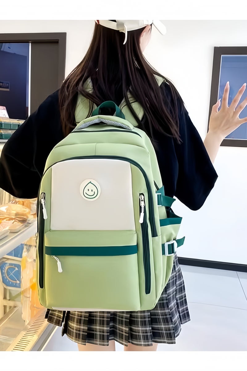 HQ-GAMING 5PCS Backpack Set for Girls, Schoolbag with Cute Bear Accessories - School Bookbag, Shoulder Bag, Handbag, Pen Pouch & Small Bag- Perfect for Student Back to School Supplies (Green)  - Image 3