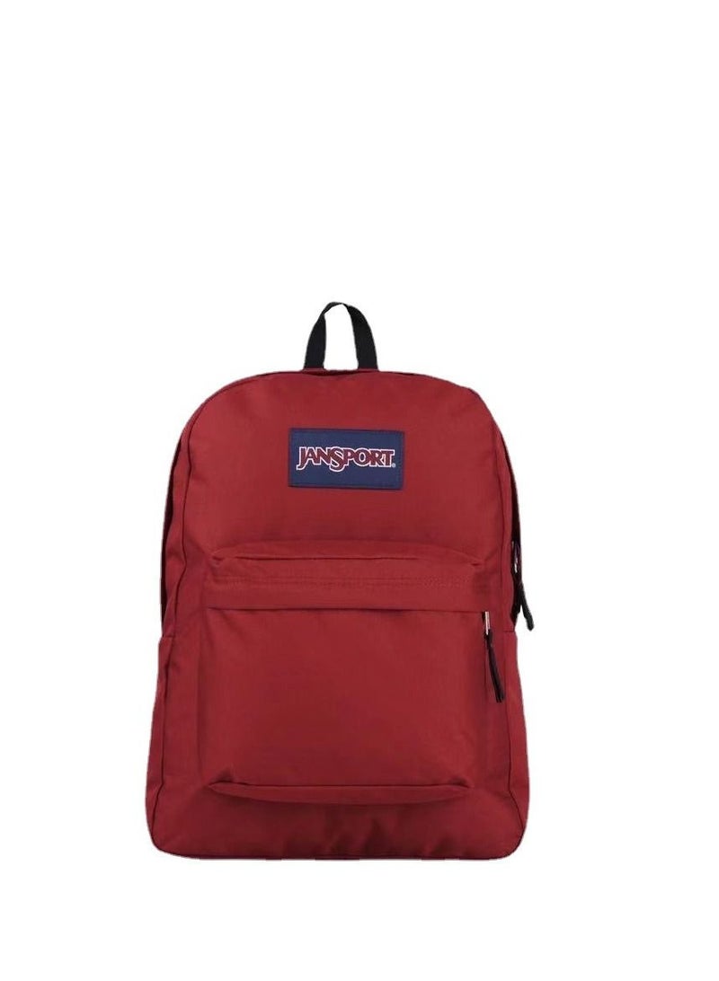 JANSPORT حقيبة ظهر سوبر بريك الصلبة باللون الأحمر - Image 1