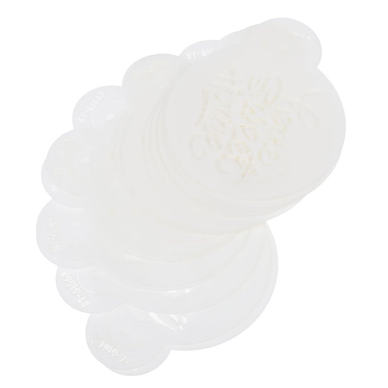 20 Pcs Plastic Coffee Stencils Set For Latte Art Milk Foam And Powdered Sugar Decorating - Image 2