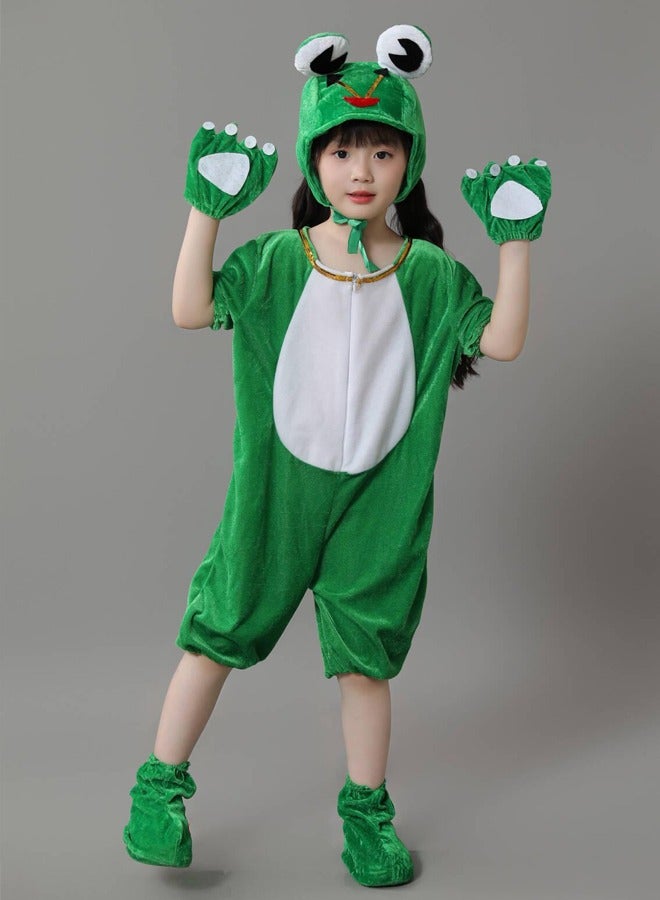 Frog Cosplay Costume Set, Kid Frog One-piece Clothing, Hat, Gloves,Foot Muffs - Image 4
