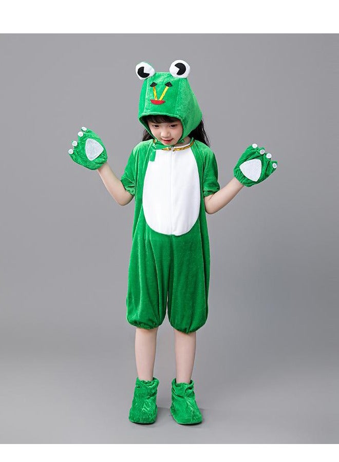 Frog Cosplay Costume Set, Kid Frog One-piece Clothing, Hat, Gloves,Foot Muffs - Image 5