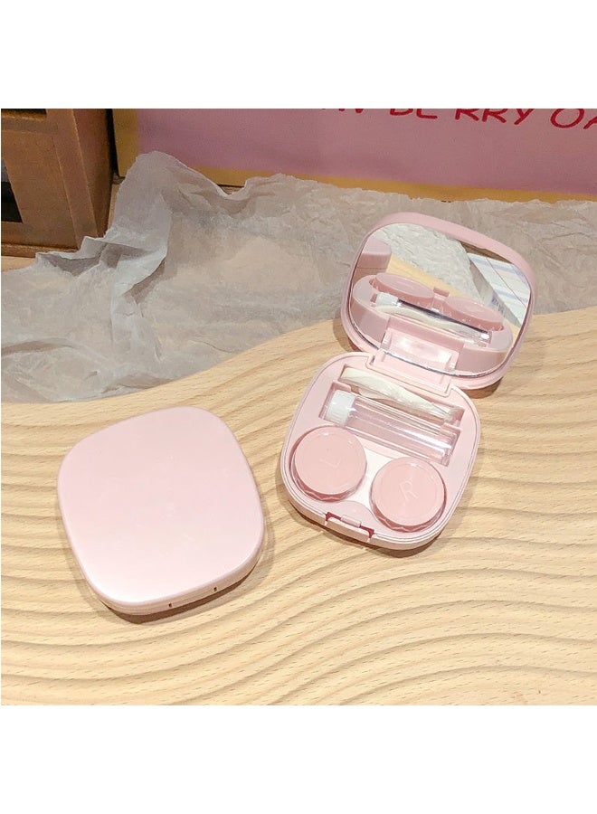 Contact Lens Case, Hard Travel Contact Lenses Box Holder Container Soak Storage Kit Cute With Mirror, Tweezers, Remover Tool Stick, Eye Contact Case Container - Image 1