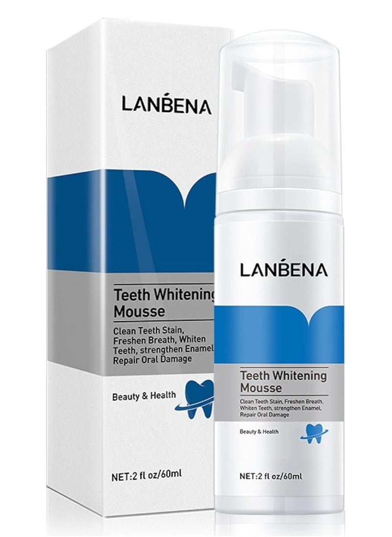 LANBENA - LANBENA Teeth Whitening Mousse Toothpaste Fresh Bright Bad Breath Cleaning Teeth Cleaning Dental Tool - Image 1