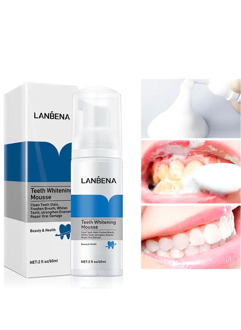 LANBENA - LANBENA Teeth Whitening Mousse Toothpaste Fresh Bright Bad Breath Cleaning Teeth Cleaning Dental Tool - Image 1