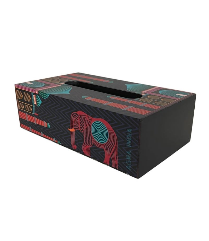 MaatirDesigns Premium Wooden Taj Mahal India Tissue Box Cover Tissue Box Holder for Car Home - Image 1