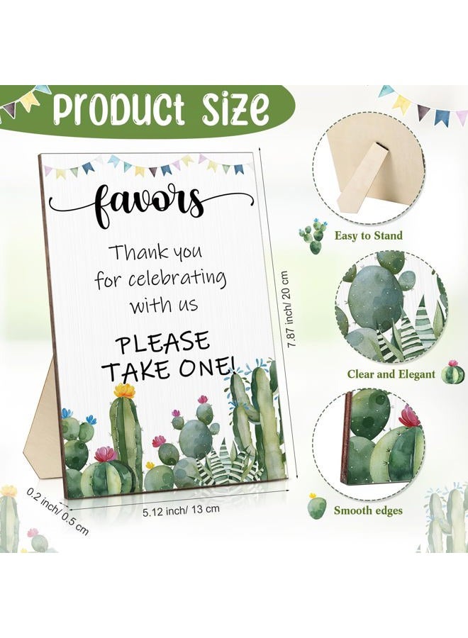 Mtlee 36 Sets Succulent Cactus Candles Baby Shower Favors for Guests Include 36 Plant Tealight Candles 36 Thank You Tags 36 Organza Bags Wooden Standing Sign for Gender Reveal Gifts (Cactus) - Image 2