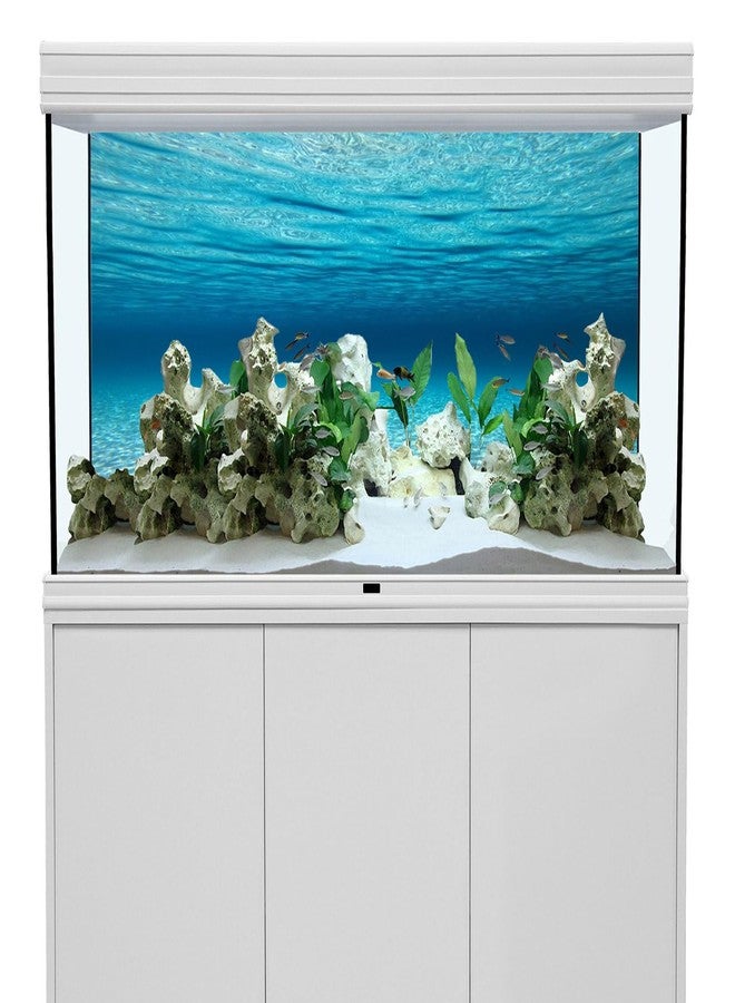 AWERT 48x20 inches Polyester Sunshine Ocean Floor Fish Tank Background Undersea Theme Aquarium Background Underwater Fish Tank Background - Image 5