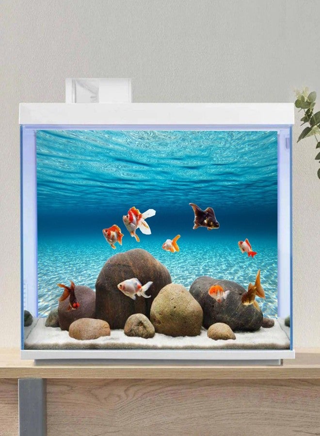 AWERT 48x20 inches Polyester Sunshine Ocean Floor Fish Tank Background Undersea Theme Aquarium Background Underwater Fish Tank Background - Image 3