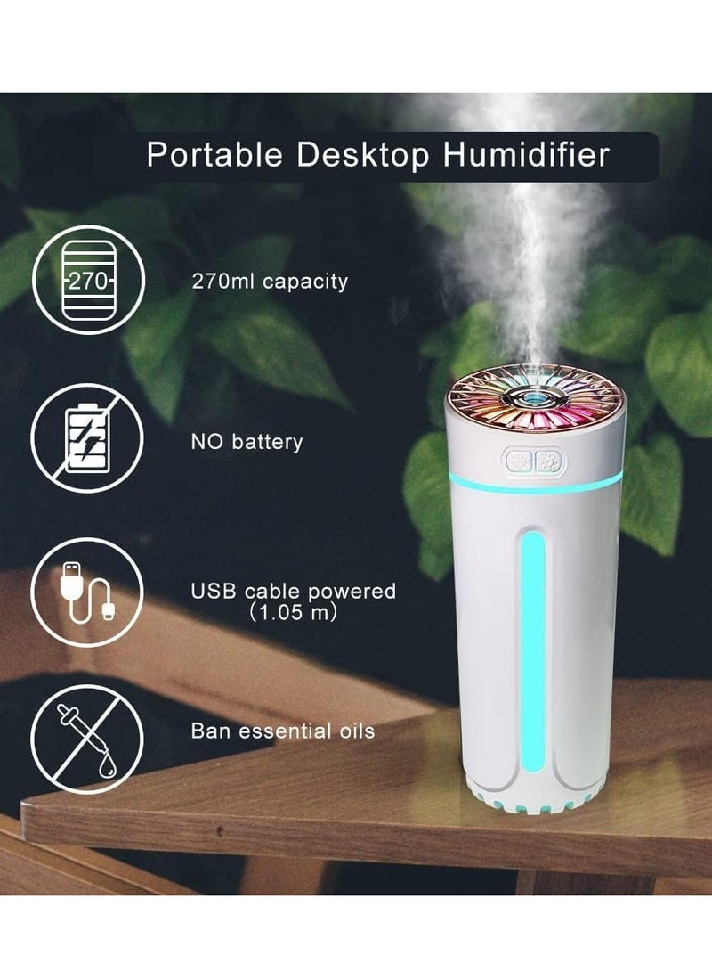 MOCOM Car Humidifier Air Freshener, Cool Mist Humidifier with Ultra-Quiet Operation, Auto Shut-Off, Two Spray Modes, Night Light Function, USB-Powered Portable Humidifier for Bedroom, Car, Home, and Office Use  - Image 4
