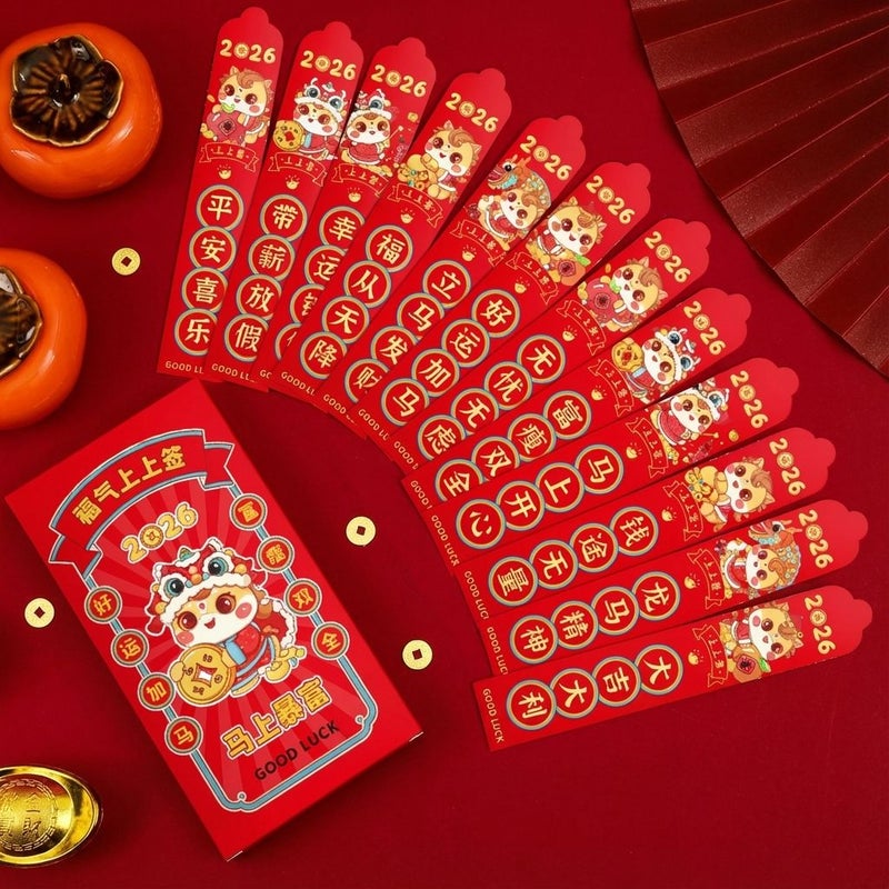 12 Pack Red New Year Envelopes For Lunar New Year Weddings Birthdays - Image 1
