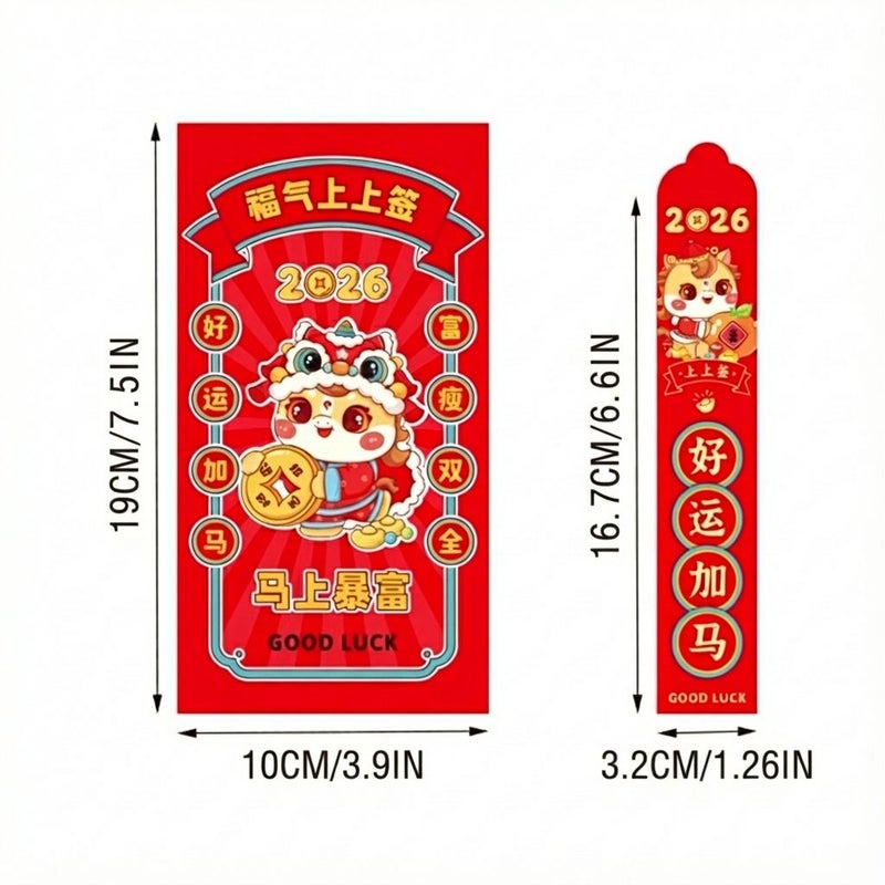 12 Pack Red New Year Envelopes For Lunar New Year Weddings Birthdays - Image 3