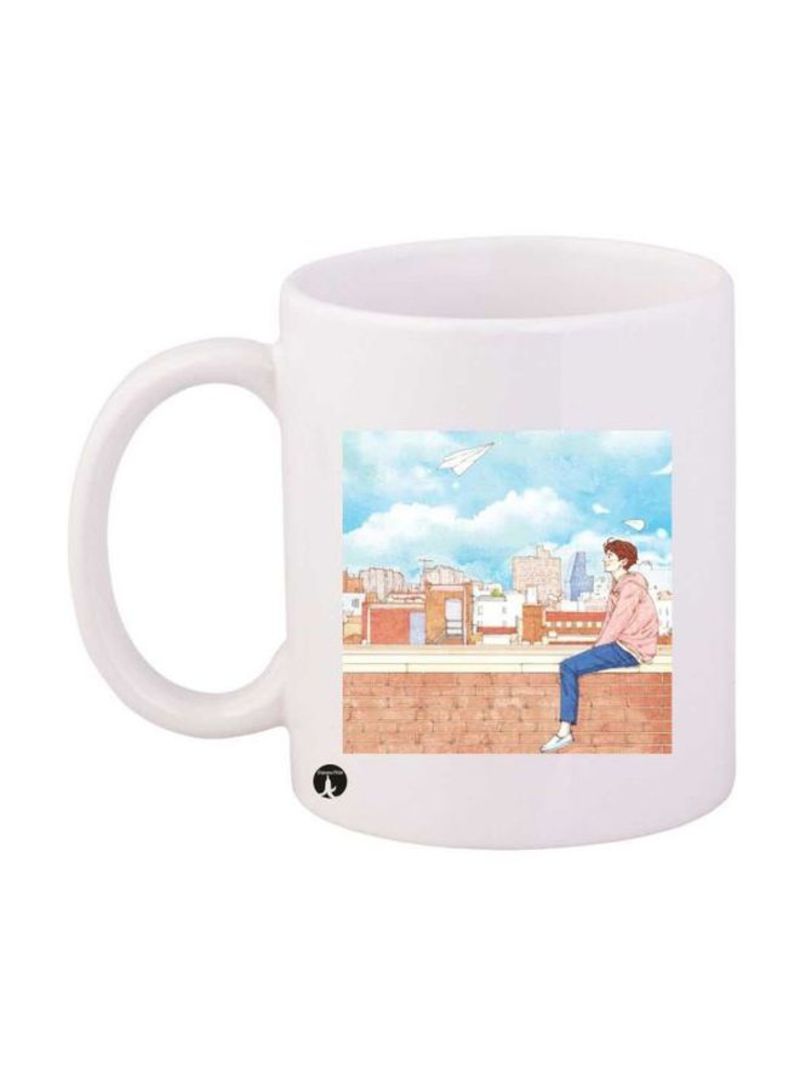 Printed Mug White/Green/Orange Standard Size