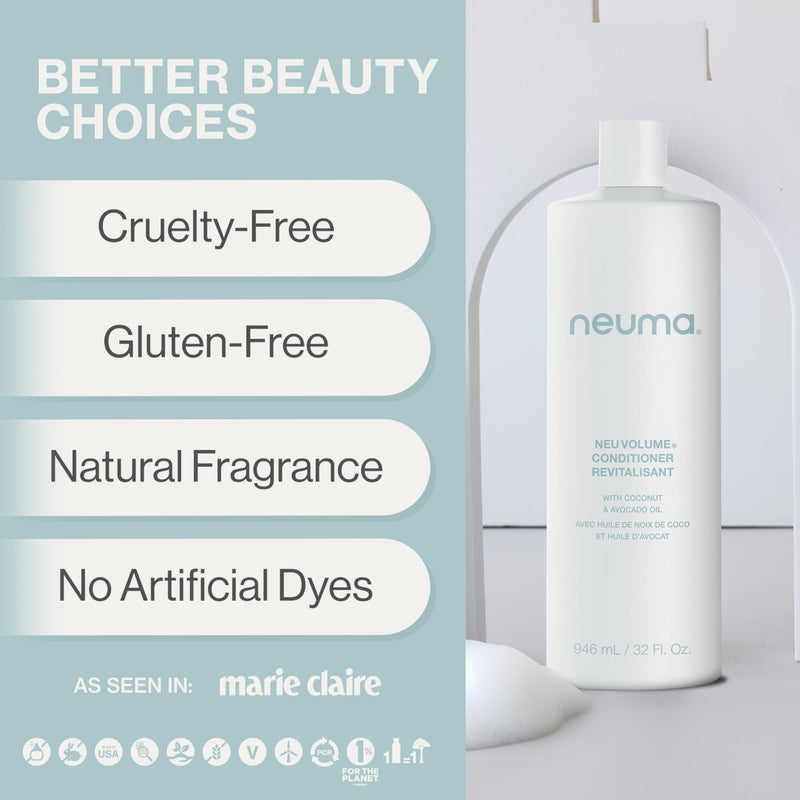 NEUMA Neu Volume Conditioner 32 Fl. Oz. Fennel, Ylang Ylang, Patchouli, and Vanilla Scent, Moisturizing Conditioner Sulfate Free Paraben Free - Image 3