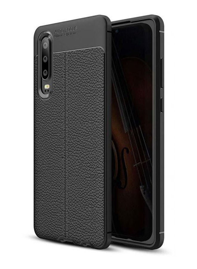 NIBEMINENT Lichee Texture Soft Silicone For Huawei P30 Pro Case Cell Phone Black