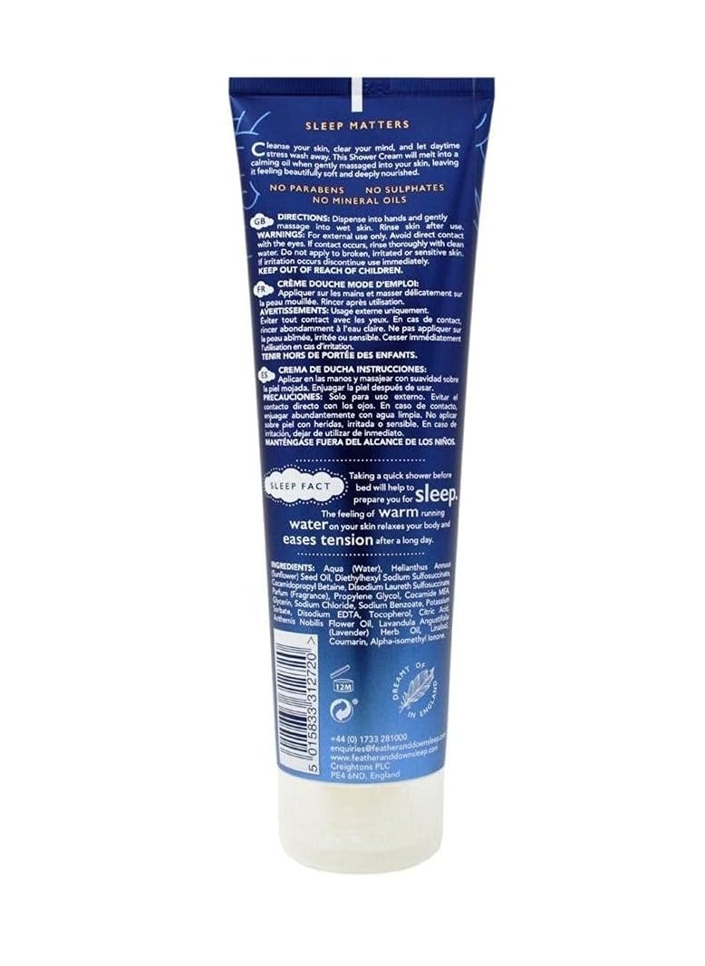 Feather & Down Sweet Dream Melting Shower Cream 250ml With Calming Lavender and Chamomile Essential Oils Cruelty Free Vegan Friendly Natural Extracts  - Image 2